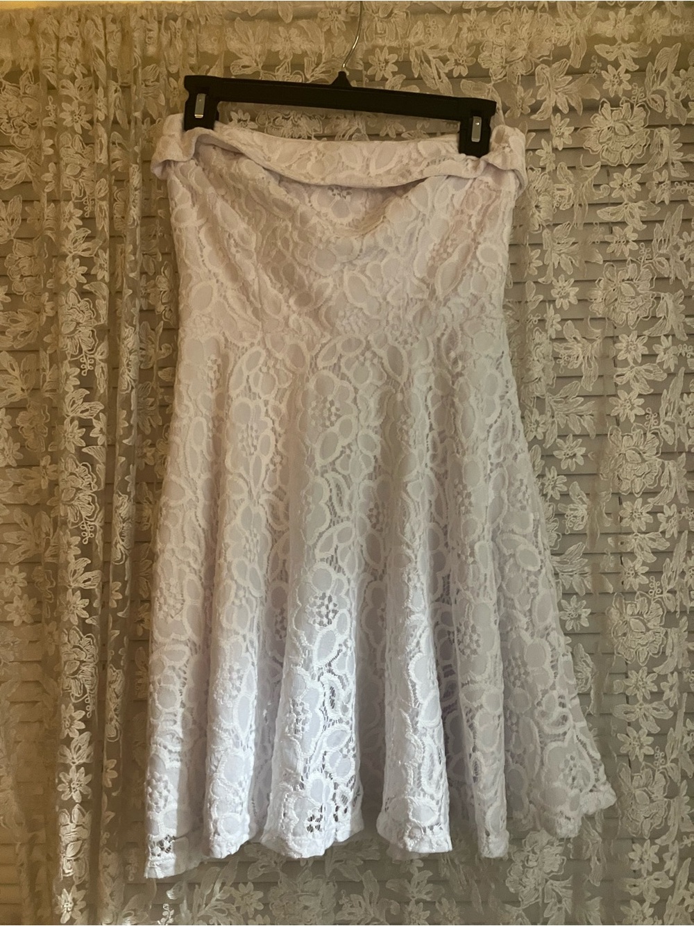 City Studio White Lace Skater Skirt